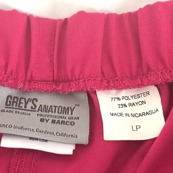 Greys Anatomy Professional Wear Womens pink Scrub Pants Drawstring Waist Size LP - Picture 4 of 7